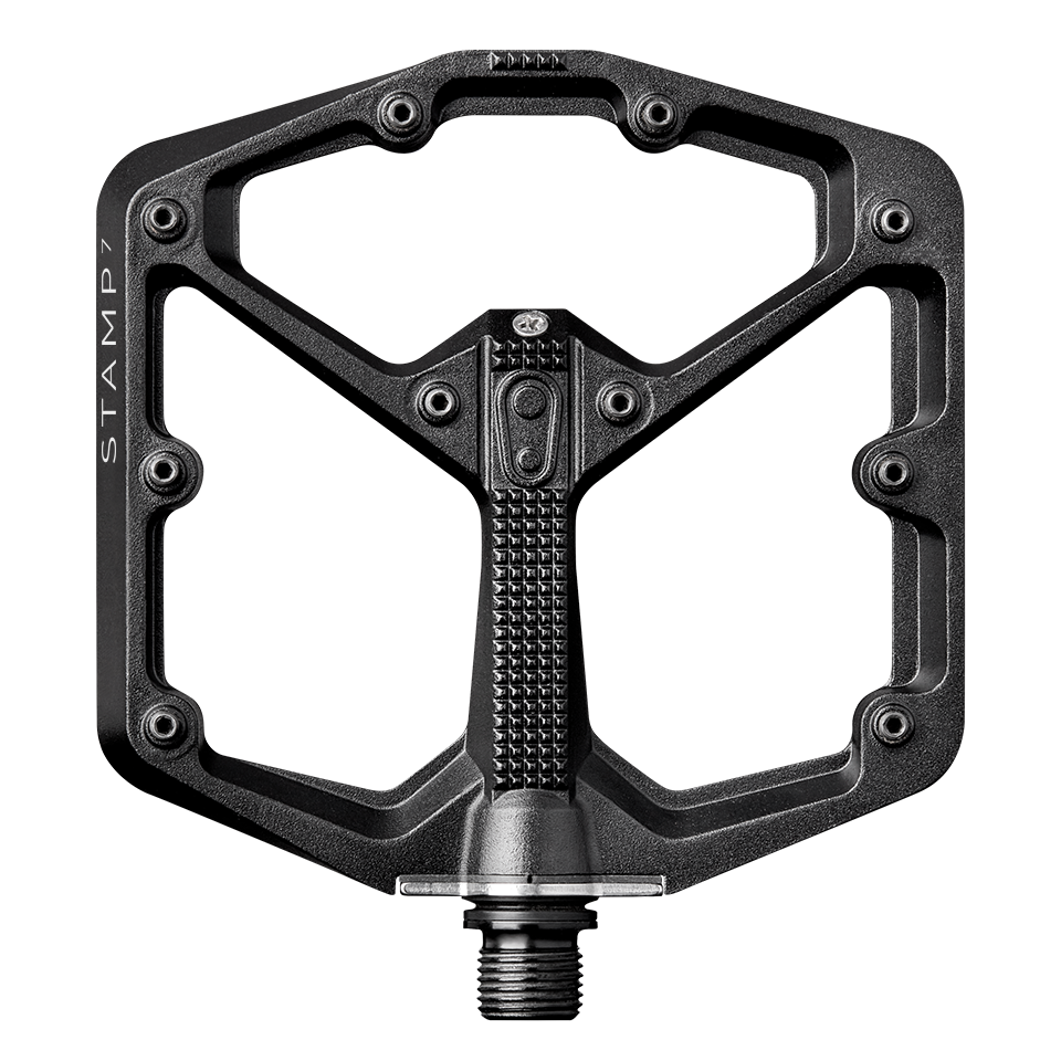 Crankbrothers Stamp 7 Large pédales plates bleu électrique alu
