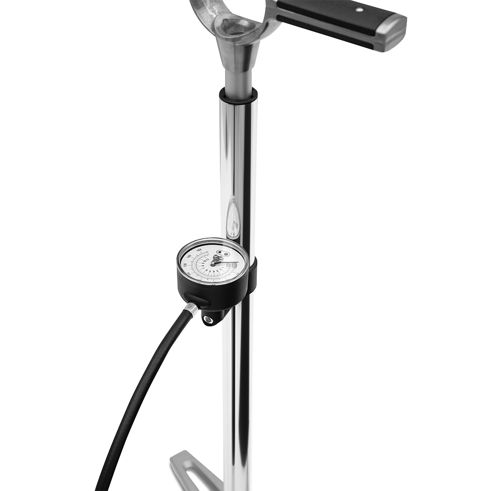 Crankbrothers Klic pompe à pied analogique silver 160 psi