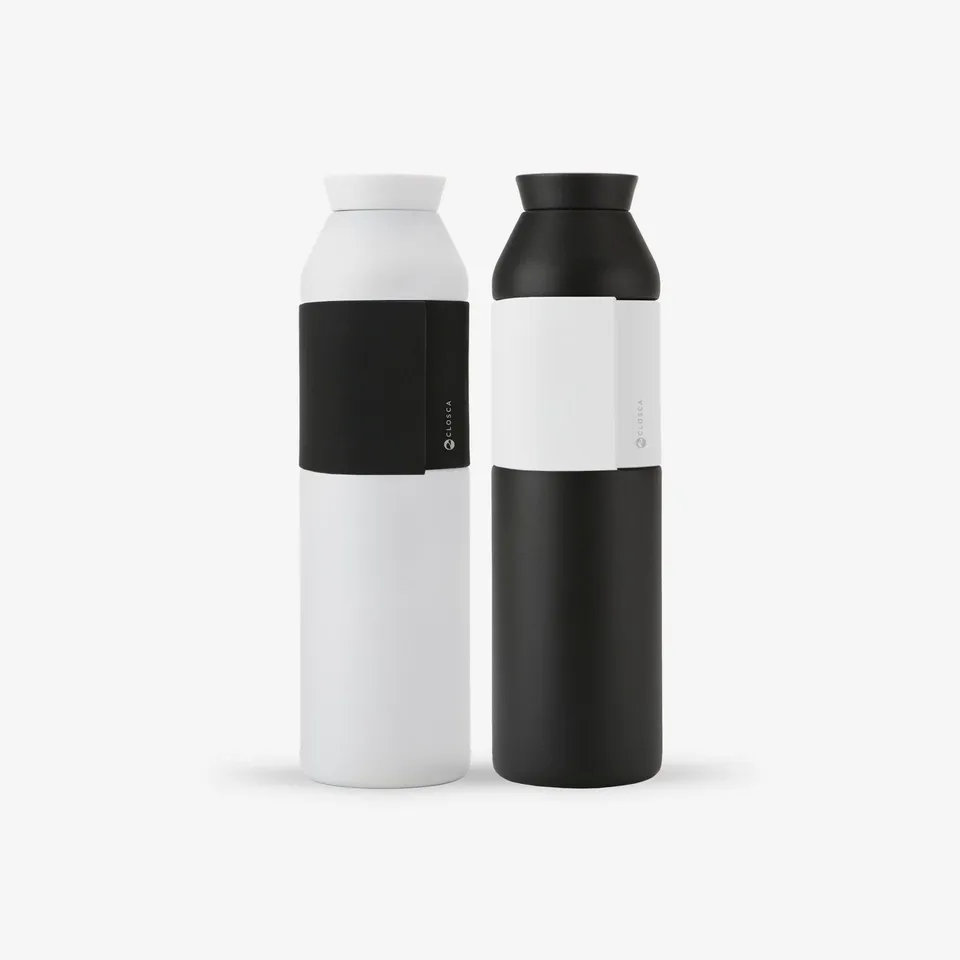 Closca Bonded White & Black gourdes isothermes duo inox