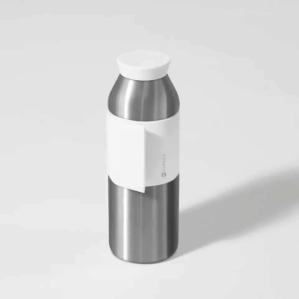 Closca Travel Gourde Isotherme Metal White 450ml 24h froid