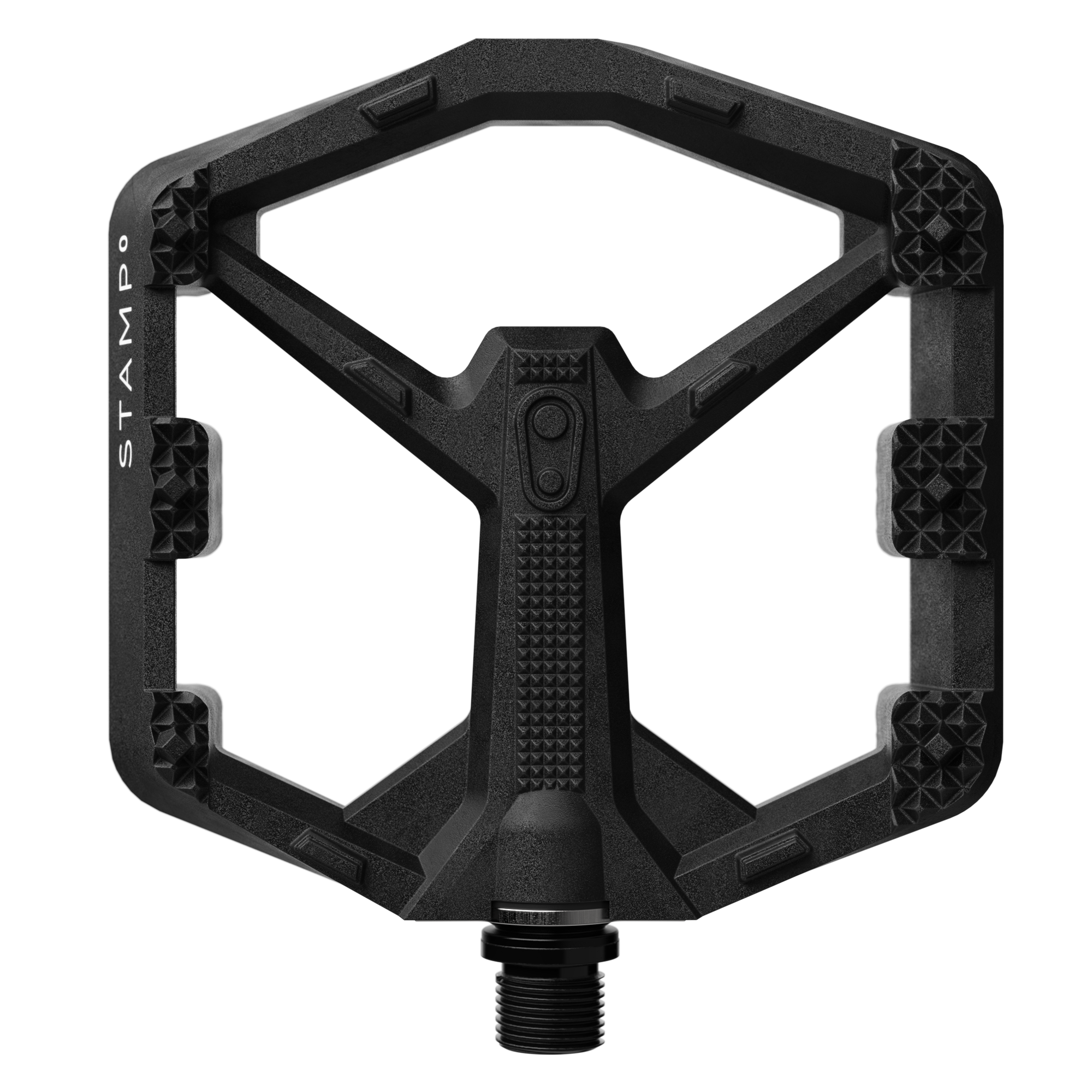 Crankbrothers Stamp 0 pédale plate Large composite noire concave