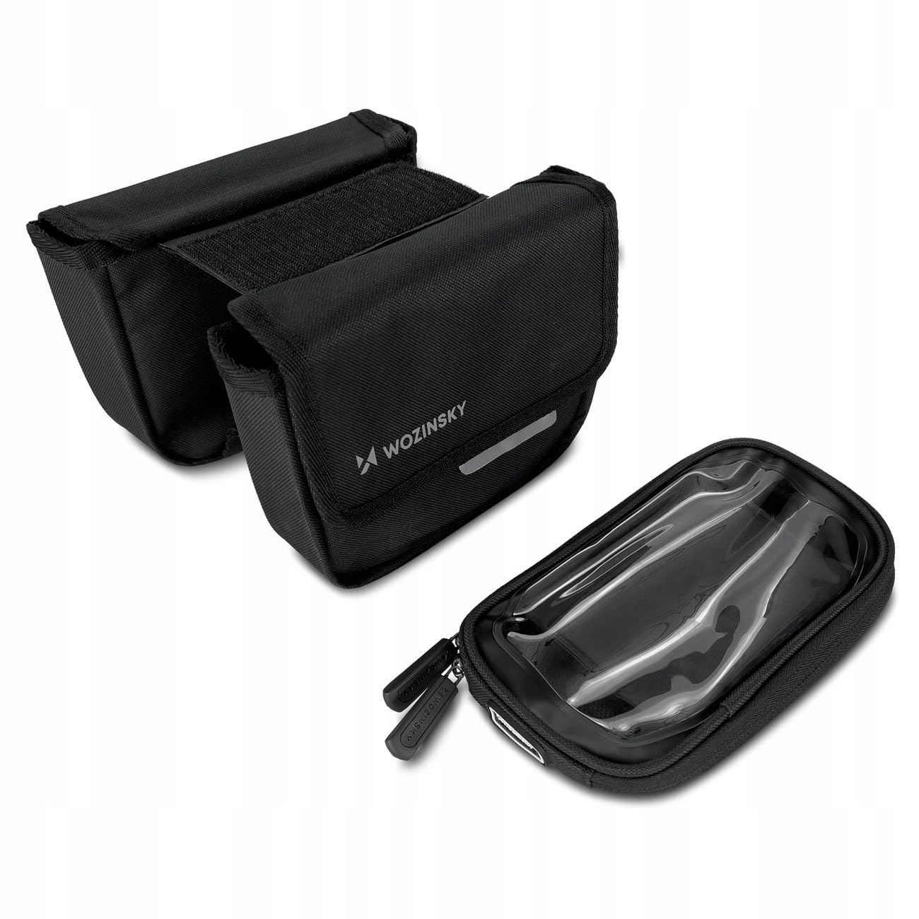 Wozinsky Sacoche de Cadre Vélo Étanche 1,5 L Noir