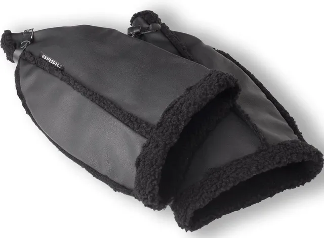 Basil manchons vélo hiver sherpa noir protège-mains
