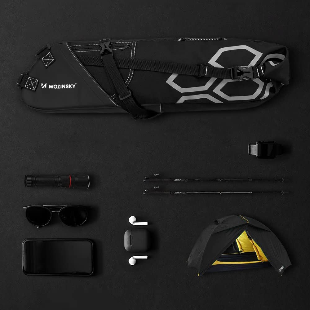 Wozinsky Sacoche Selle Vélo Étanche 12 L Noire