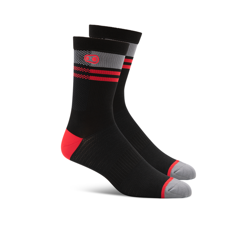 Crankbrothers Icon chaussettes VTT noir rouge compression