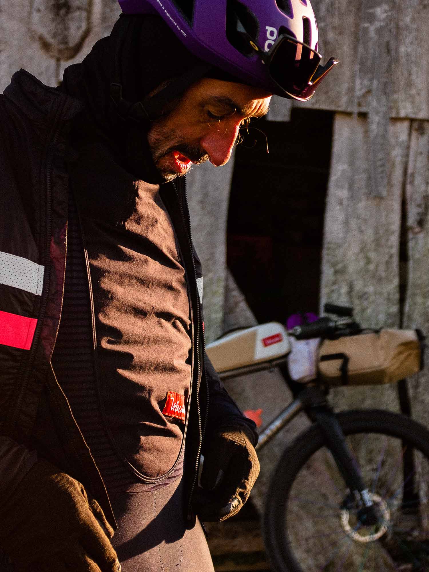 Atelier Velocidade Plastron en Mérinos plastron vélo hiver