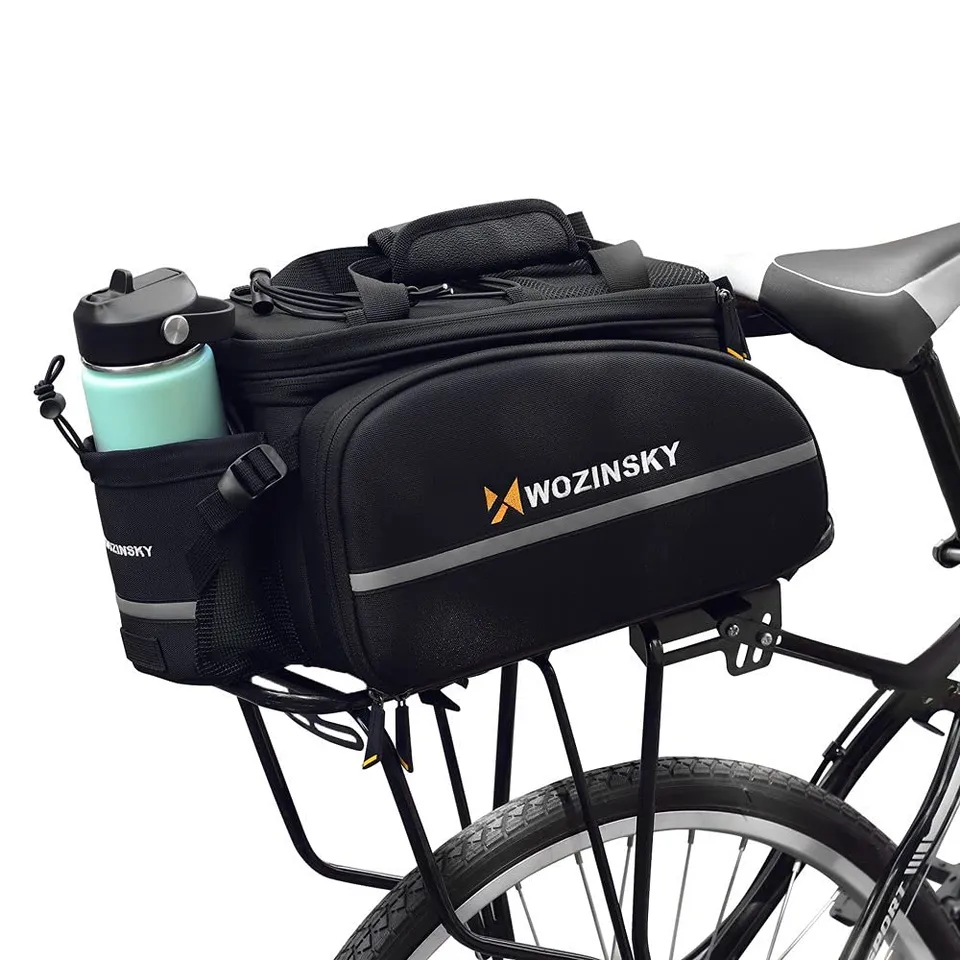Wozinsky sacoche vélo porte-bagages 35L noire étanche
