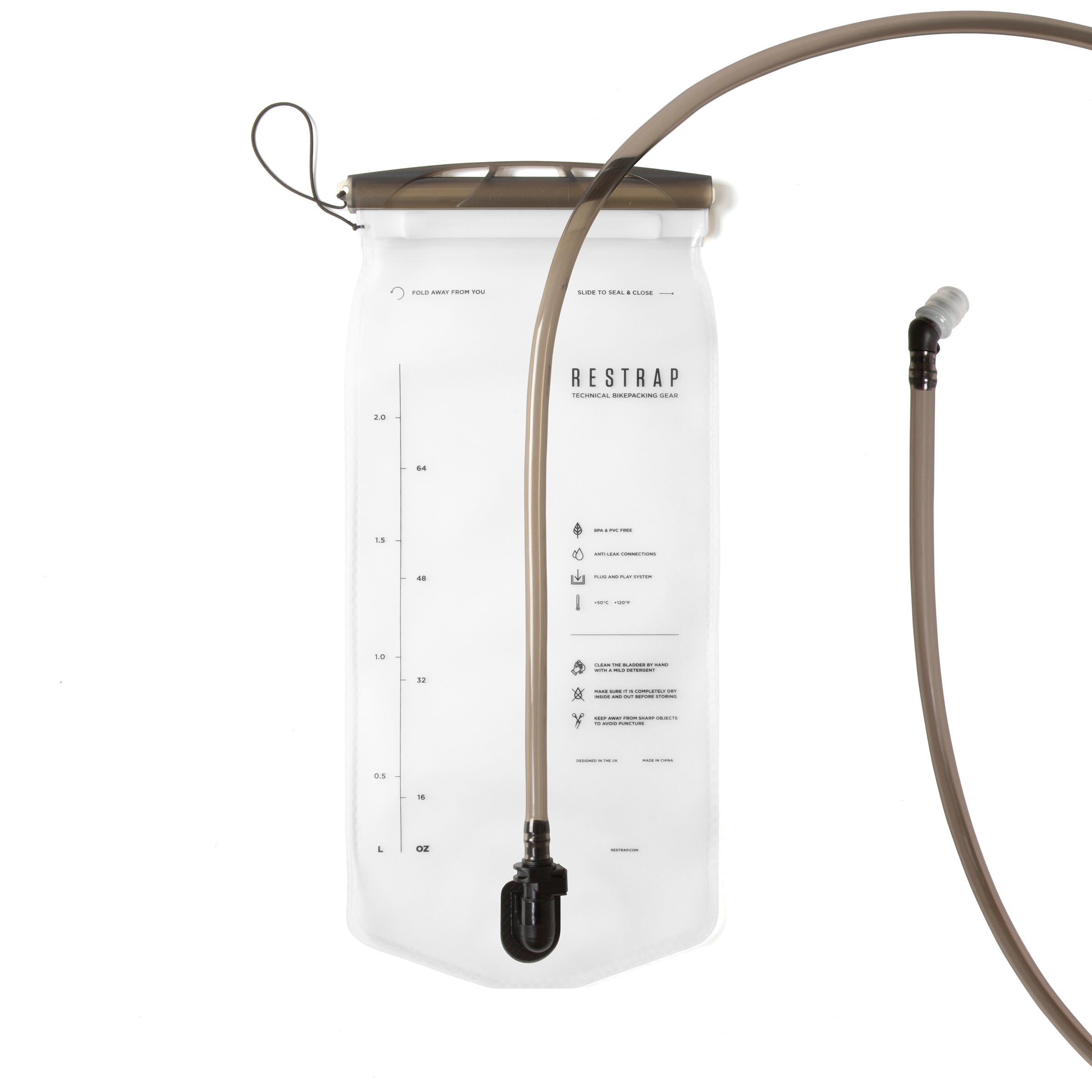 Restrap Spares Hydration Bladder poche eau 2 L avec durite