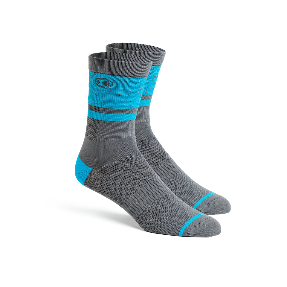 Crankbrothers Icon MTB chaussettes VTT gris bleu S/M