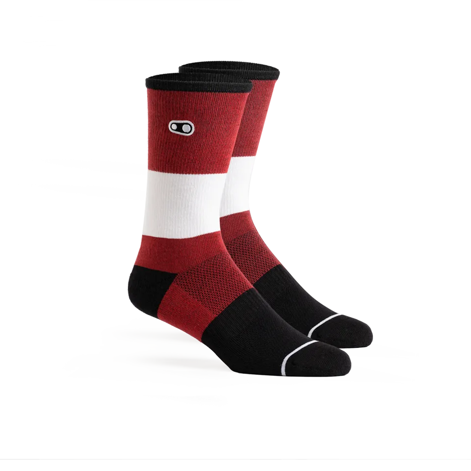 Crankbrothers Icon Chaussette Vélo Red/Black/White