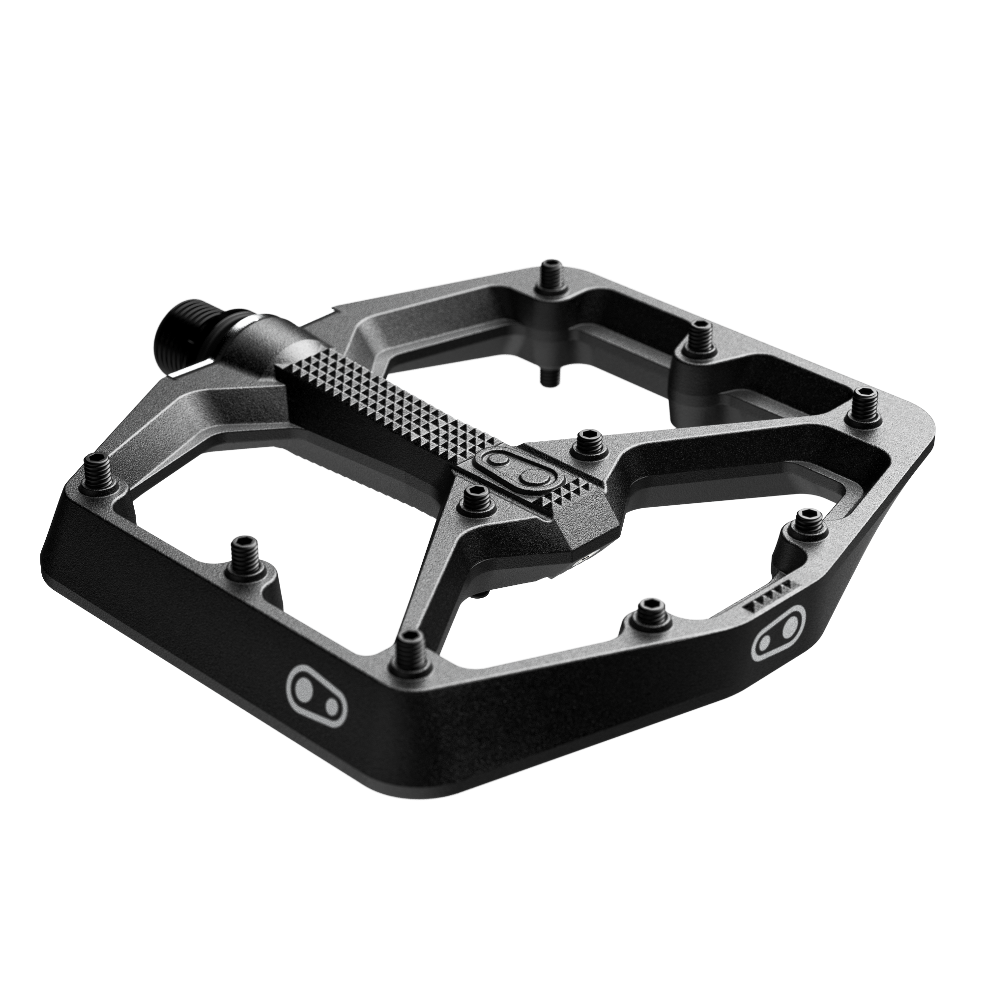 Crankbrothers Stamp 7 Large pédales plates bleu électrique alu