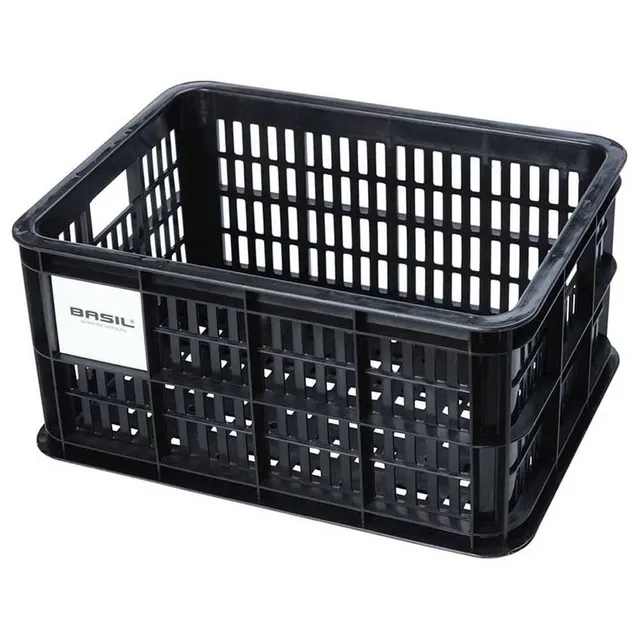Basil Crate caisse vélo noir 40 litres plastique recyclé