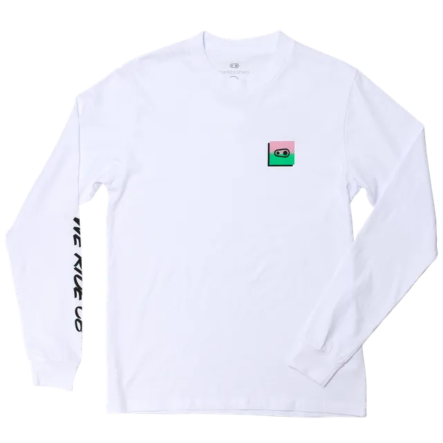 Crankbrothers Champions T-shirt Manches Longues Blanc 100% Coton