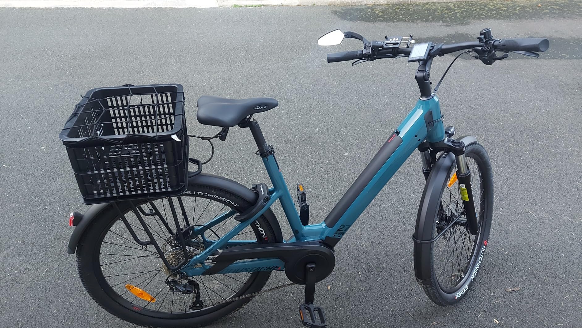Basil Crate caisse vélo noir 40 litres plastique recyclé