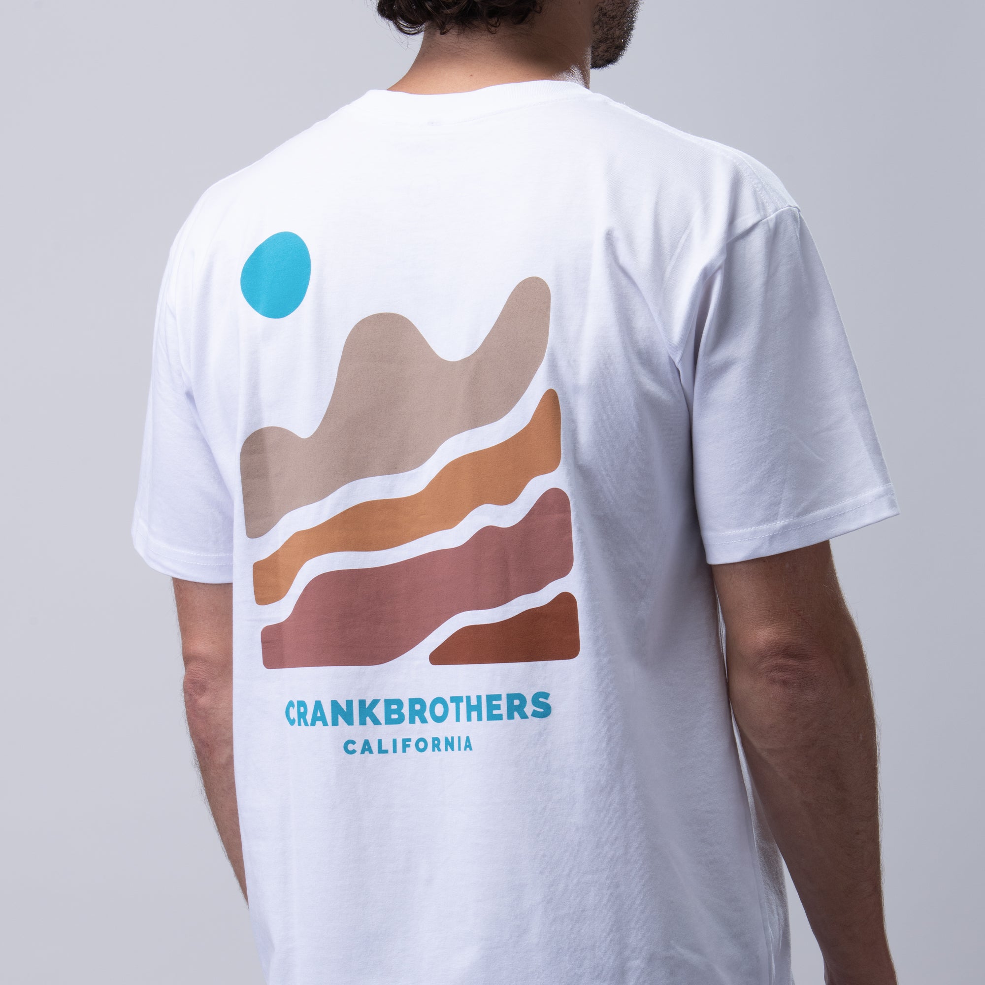 Crankbrothers Big Bend Tee T-Shirt Blanc 100% Coton
