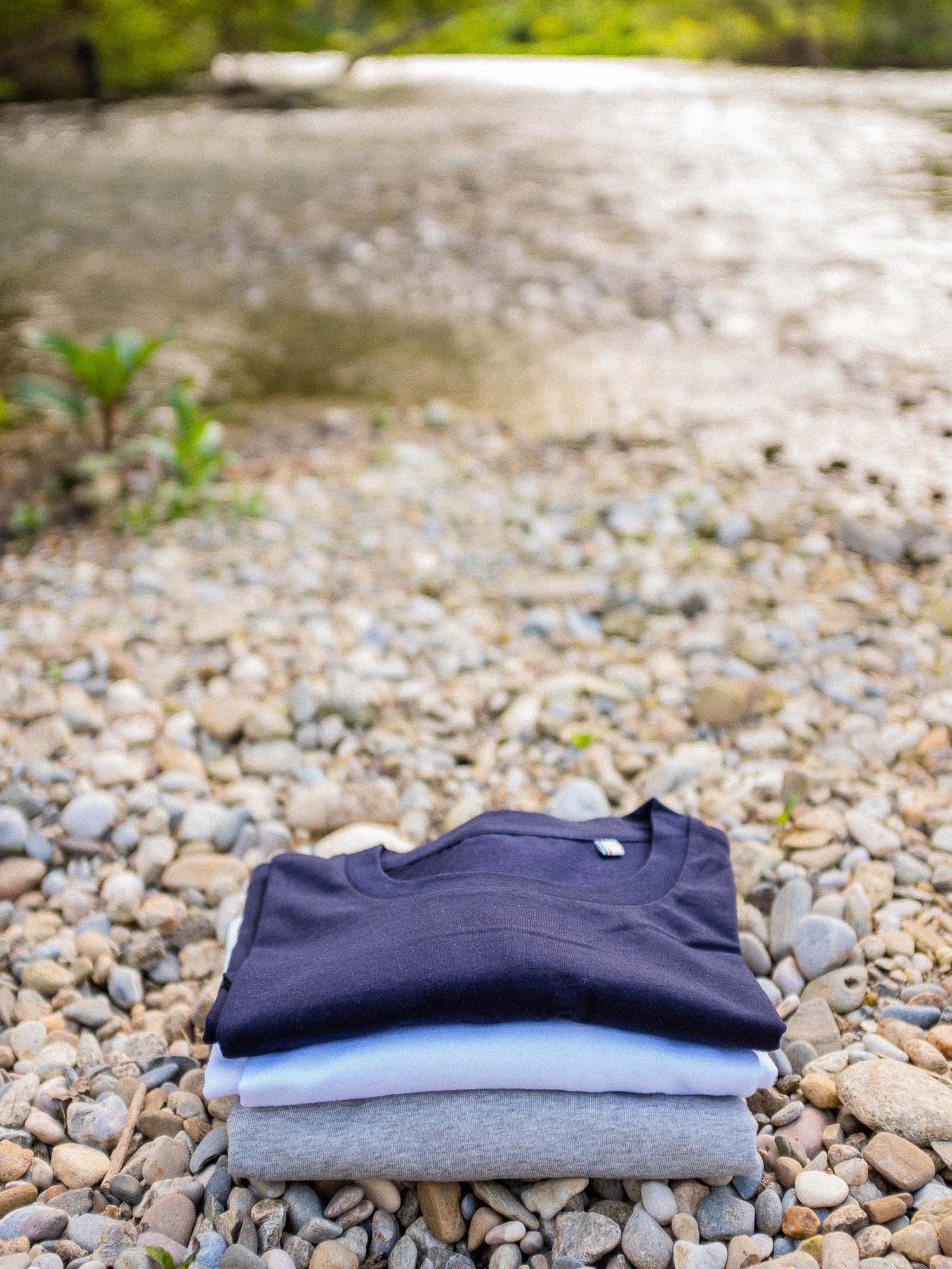 Atelier Velocidade Horizon t-shirt coton Marine coupe droite
