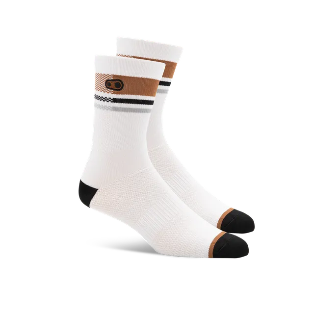 Crankbrothers Icon MTB Socks Chaussettes Blanc/Marron S/M