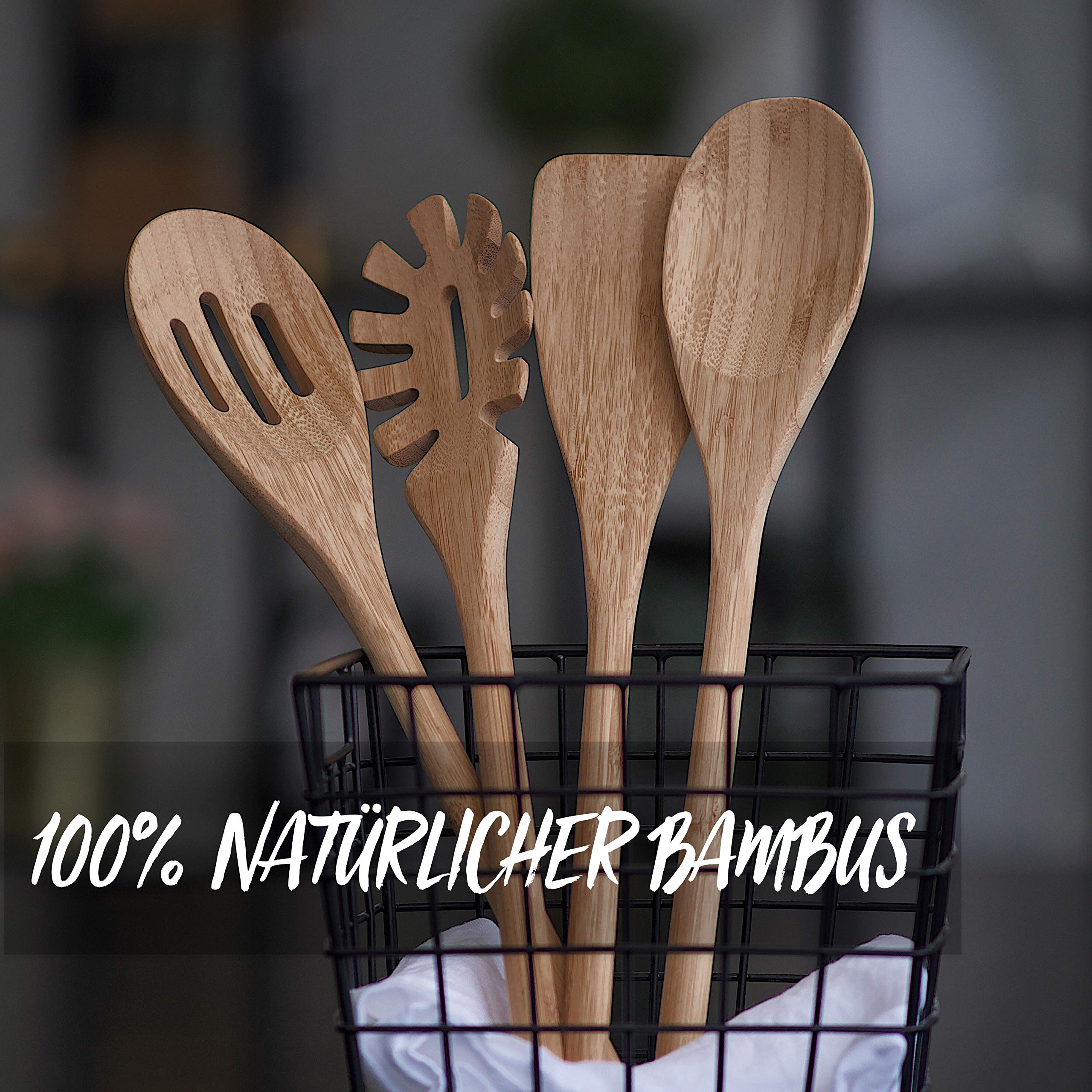 Basil Kit 4 ustensiles cuisine bambou naturel