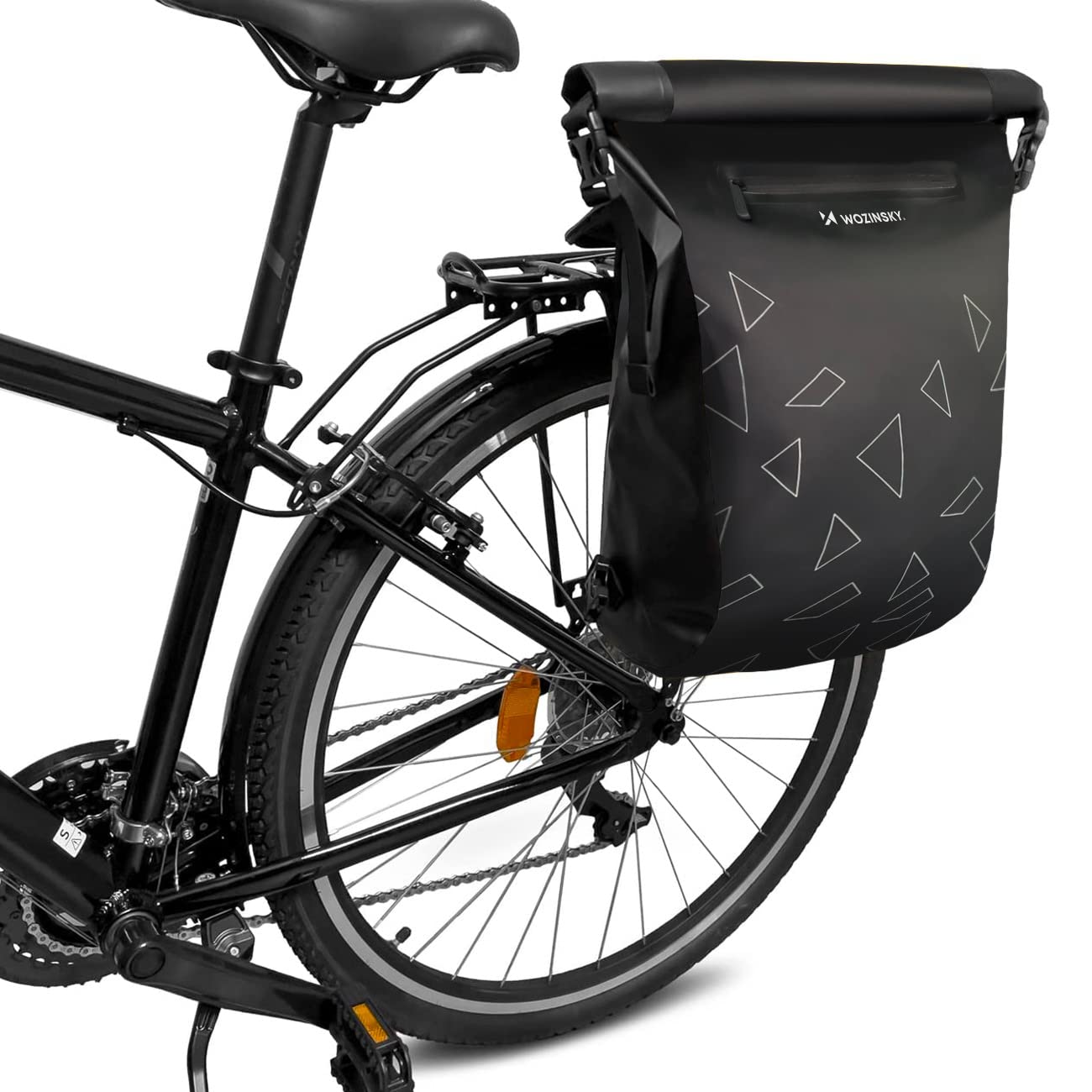 Wozinsky sacoche vélo étanche 23 L noire