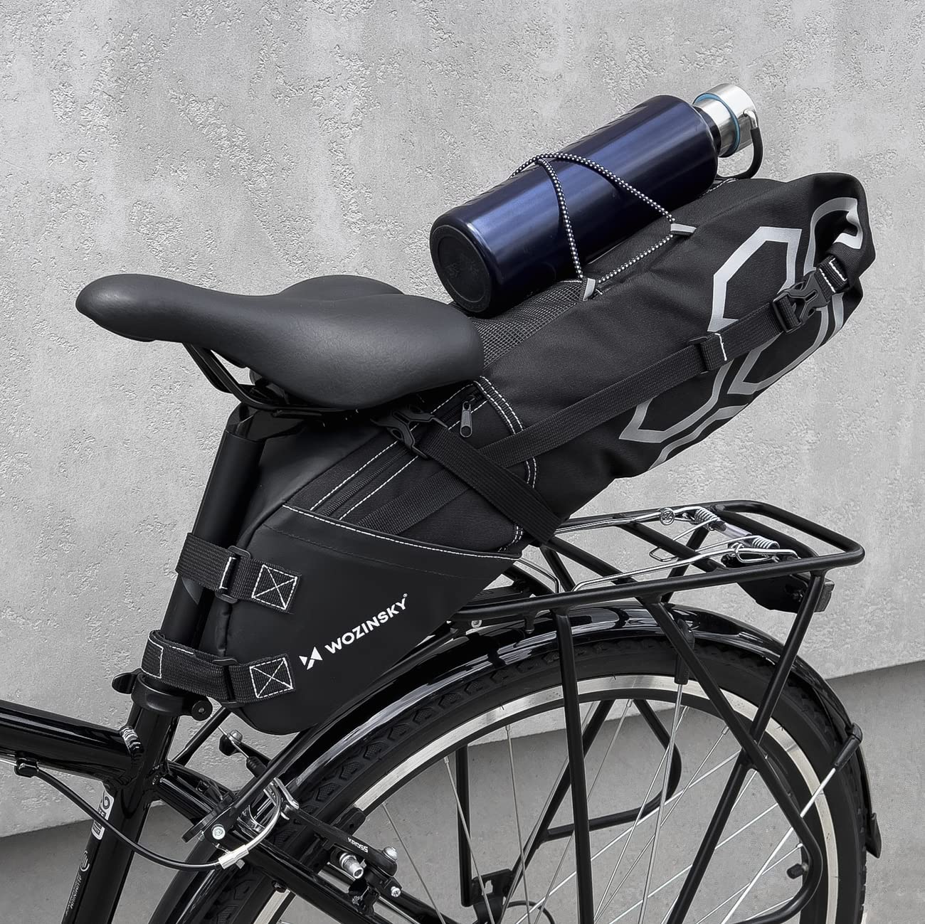 Wozinsky Sacoche Selle Vélo Étanche 12 L Noire