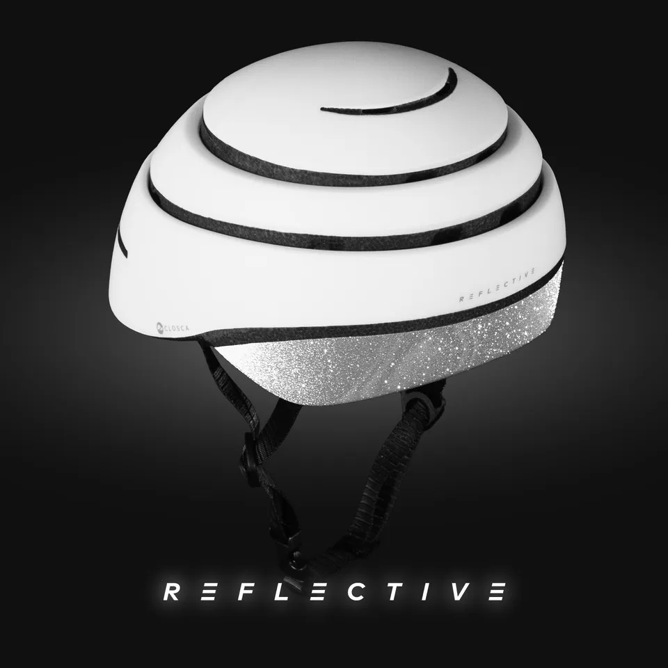 Closca Loop White Reflective Silver casque vélo Medium