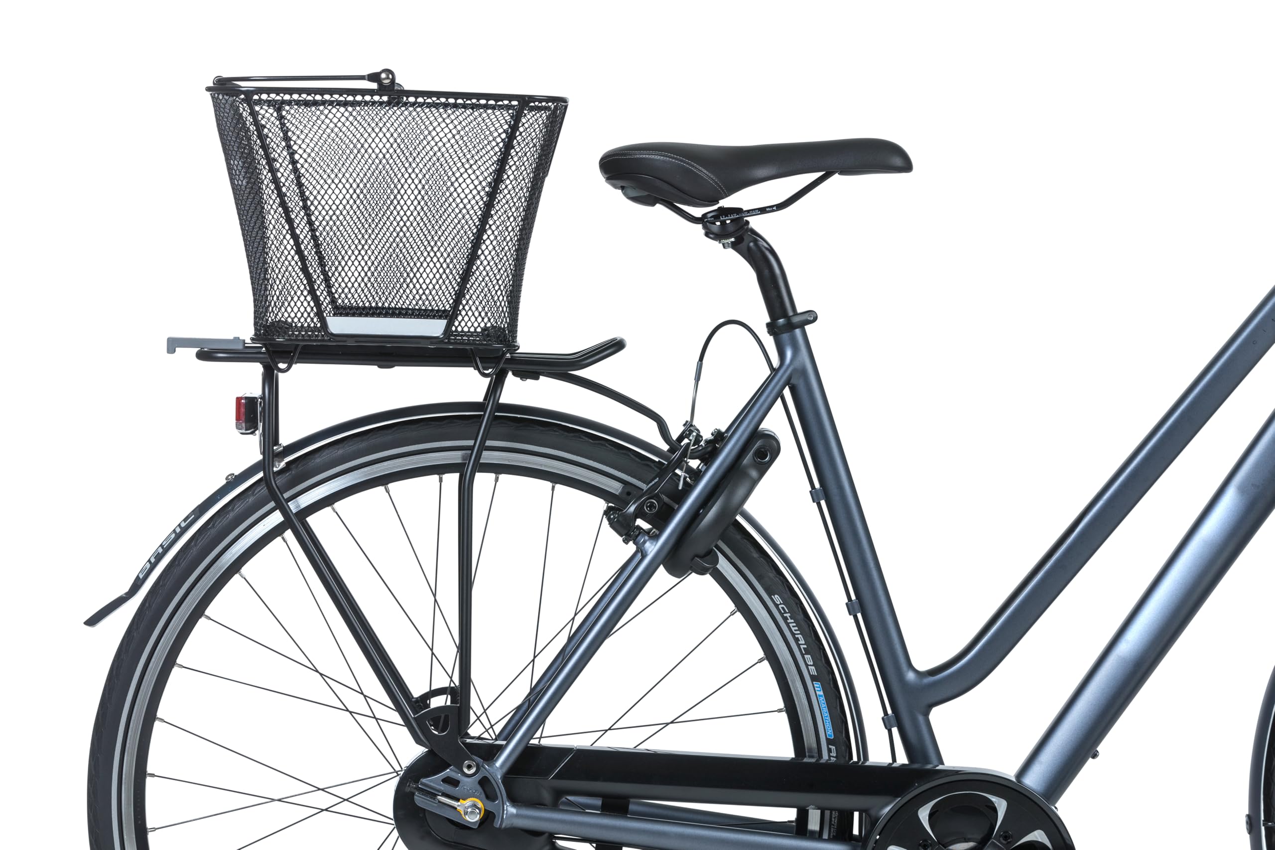 Basil Lesto MIK Panier Vélo Arrière Noir Verrouillable Courses