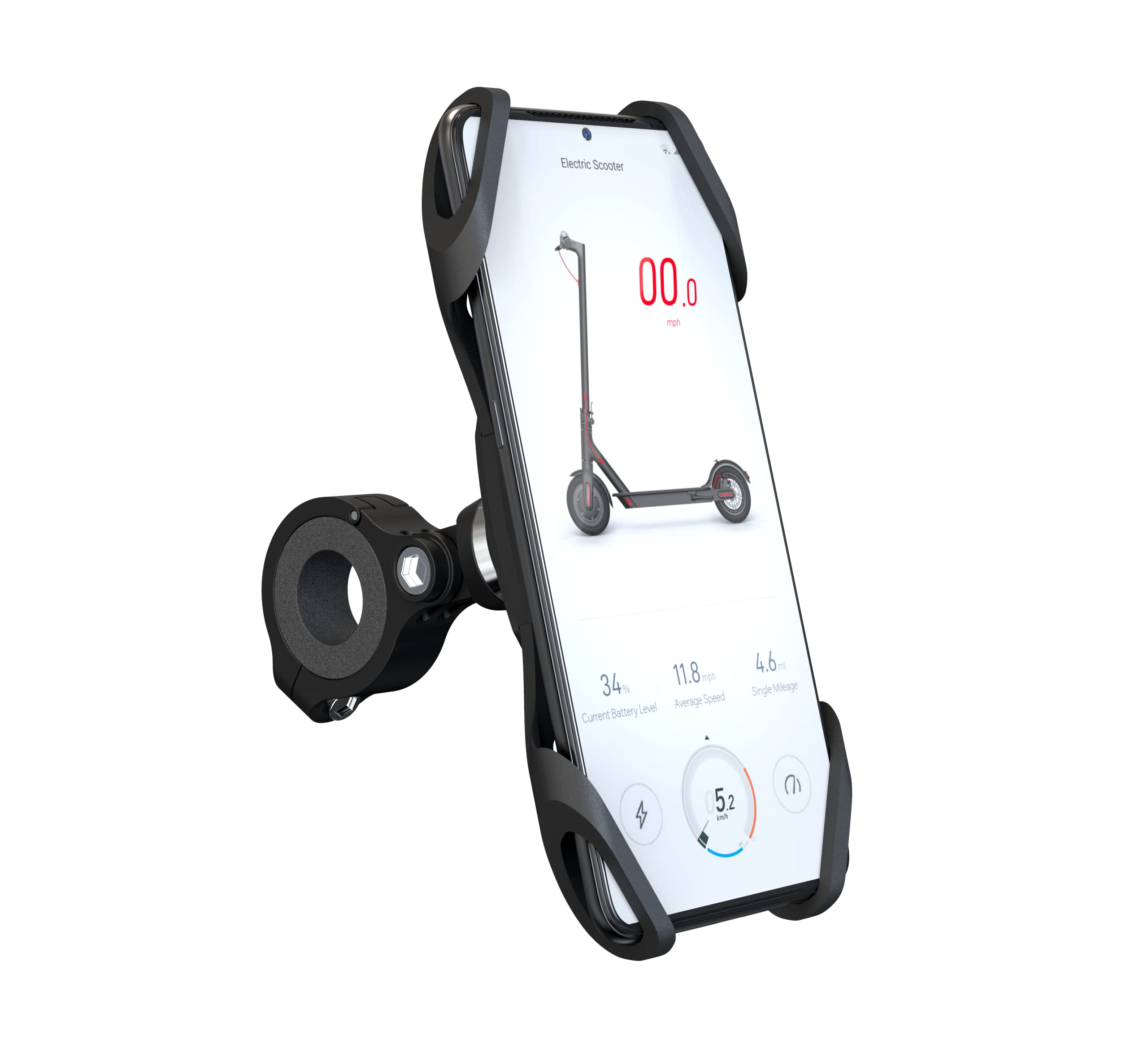 CASR Support Téléphone Trottinette Vélo Noir 6,7 Pouces