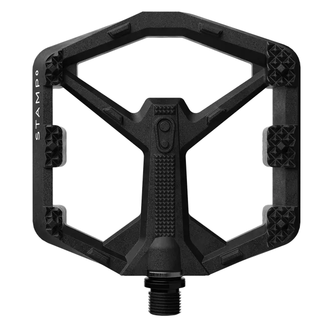 Crankbrothers Stamp 0 pédale plate Large composite noire concave
