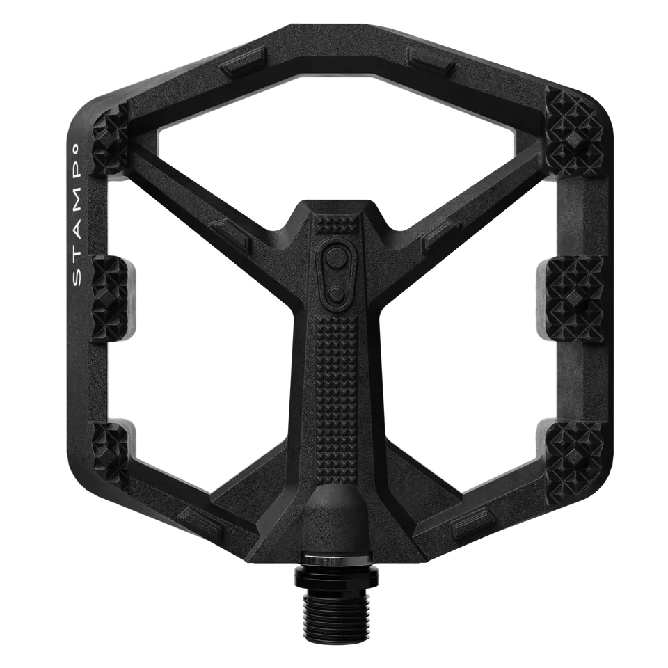 Crankbrothers Stamp 0 pédale plate Large composite noire concave