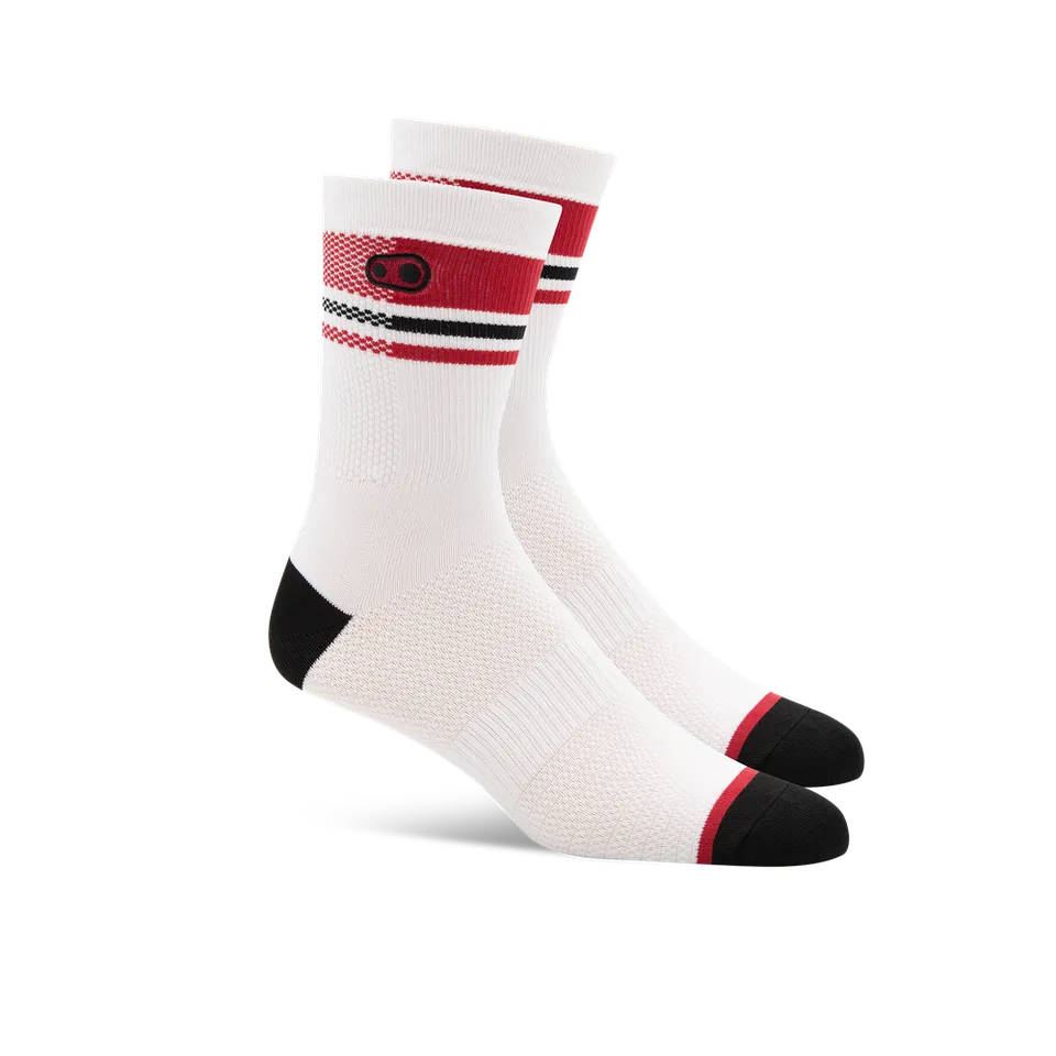 Crankbrothers Icon chaussettes VTT Blanc Rouge compression