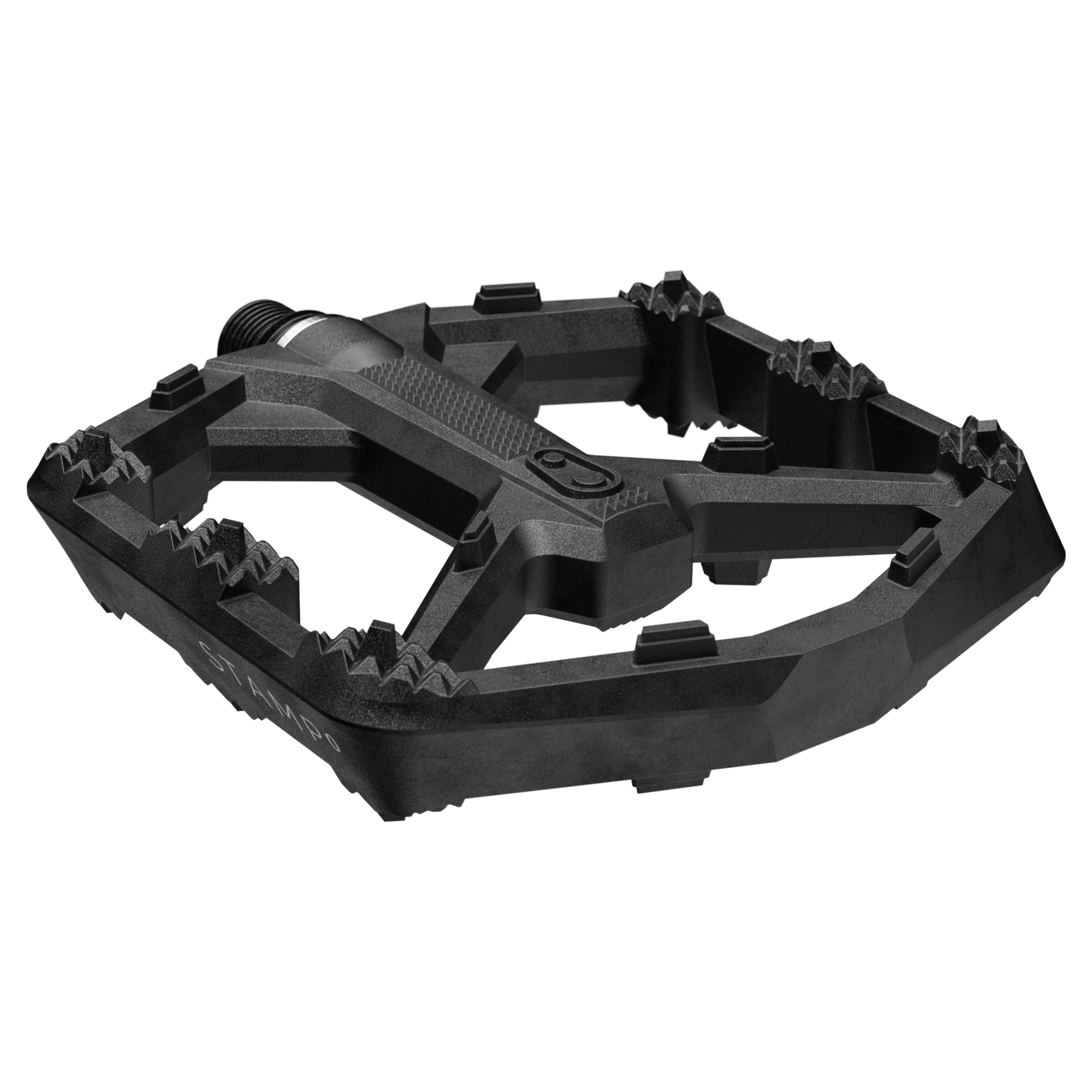 Crankbrothers Stamp 0 pédale plate Large composite noire concave