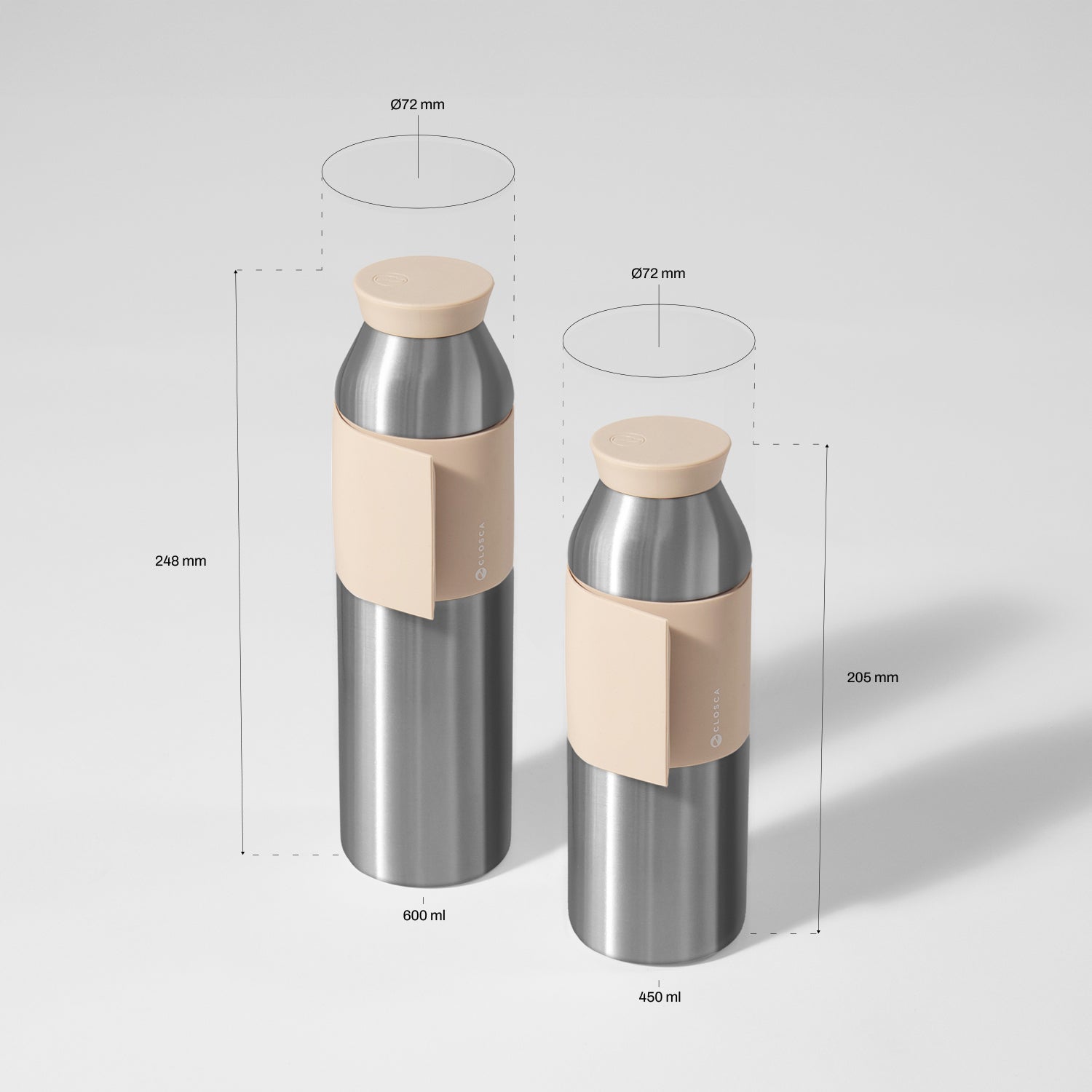 Closca Travel Sahara gourde isotherme inox 450 ml