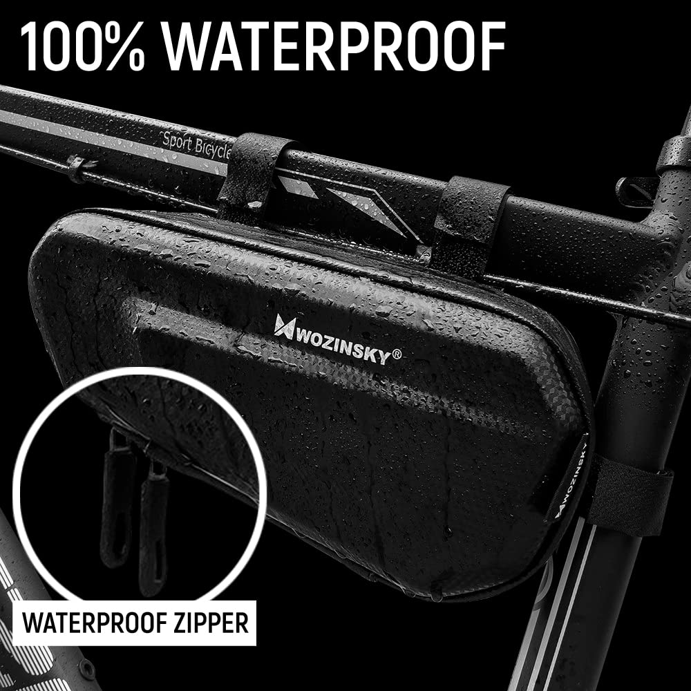 Wozinsky Sacoches de Cadre Sacoche Vélo 1,5 L Noir Étanche
