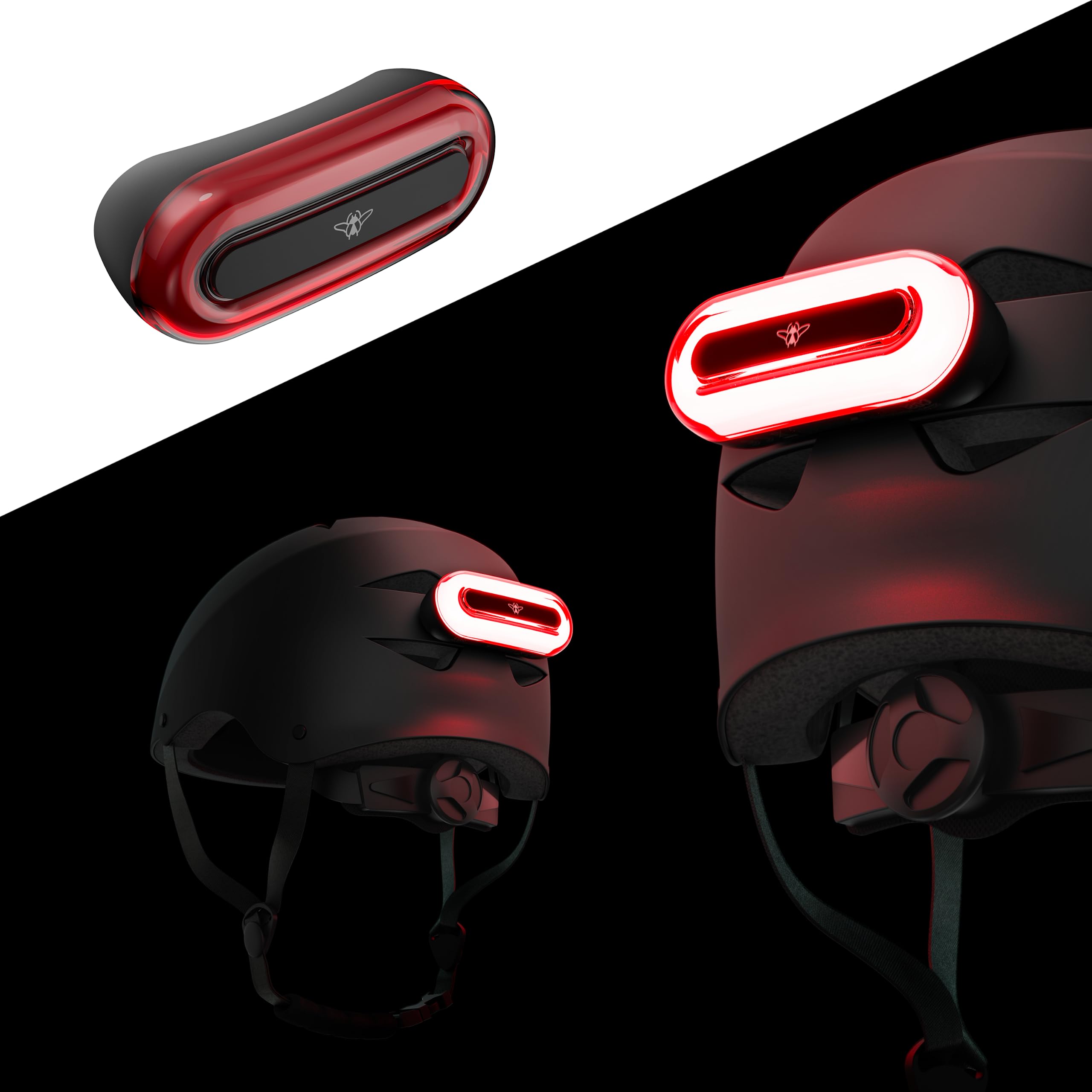 CASR Halo LED lumière casque vélo noir 14 LED USB-C