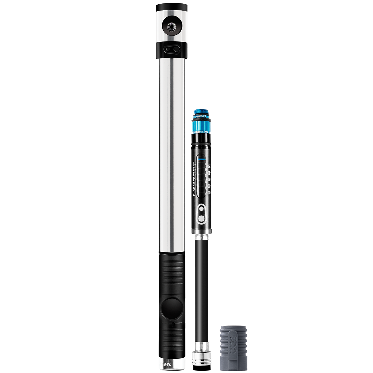 Crankbrothers Klic HP mini pompe vélo midnight manomètre