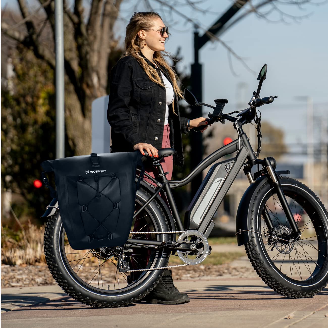 Wozinsky Sacoche Vélo Étanche 25L Noire