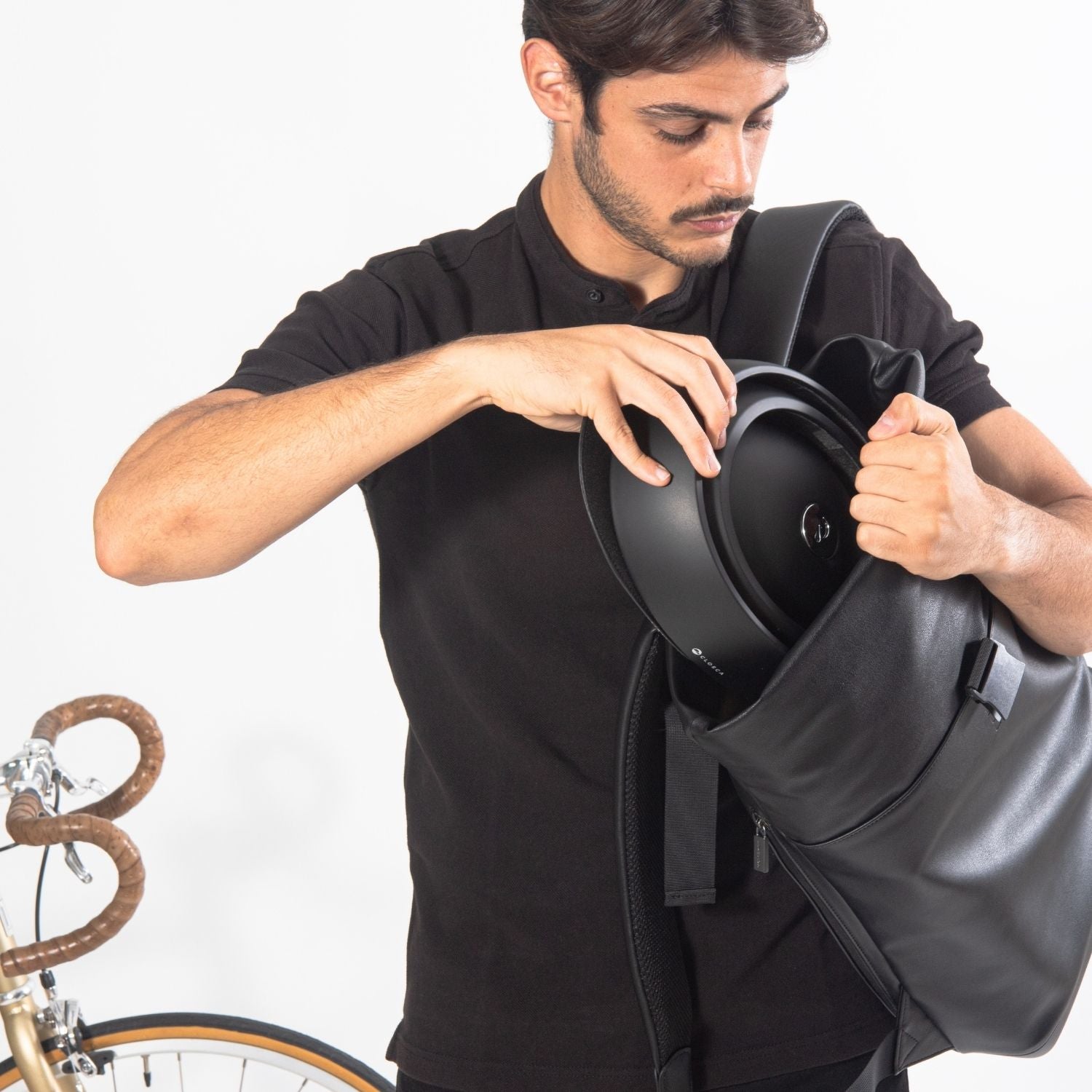 Closca Helmet Visor Casque Vélo Pliable Noir