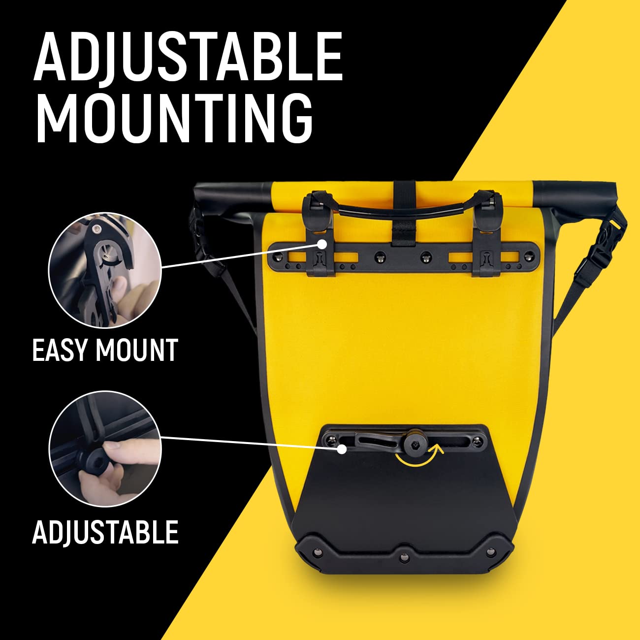 Wozinsky WBB24YE sac étanche porte-bagages 25L jaune
