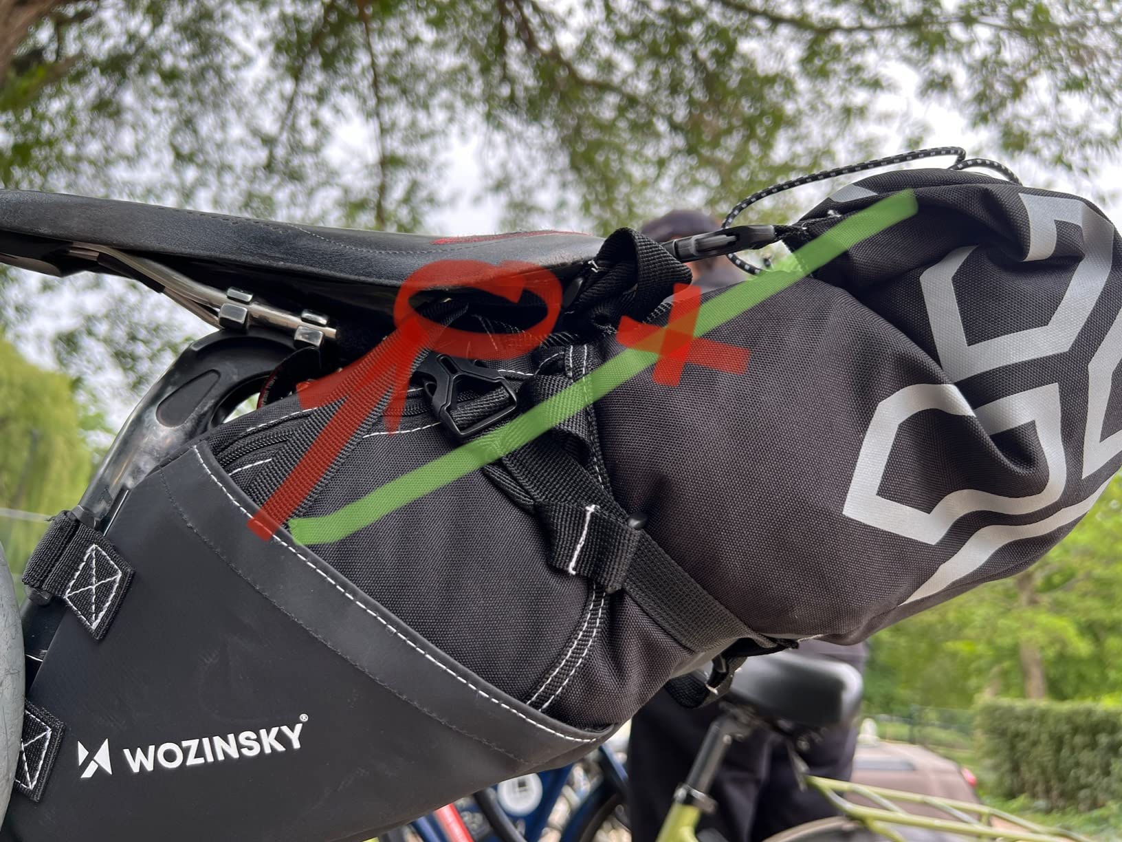 Wozinsky Sacoche Selle Vélo Étanche 12 L Noire