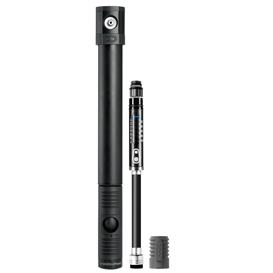 Crankbrothers Klic HV Gauge+CO2 Pompe Vélo Midnight