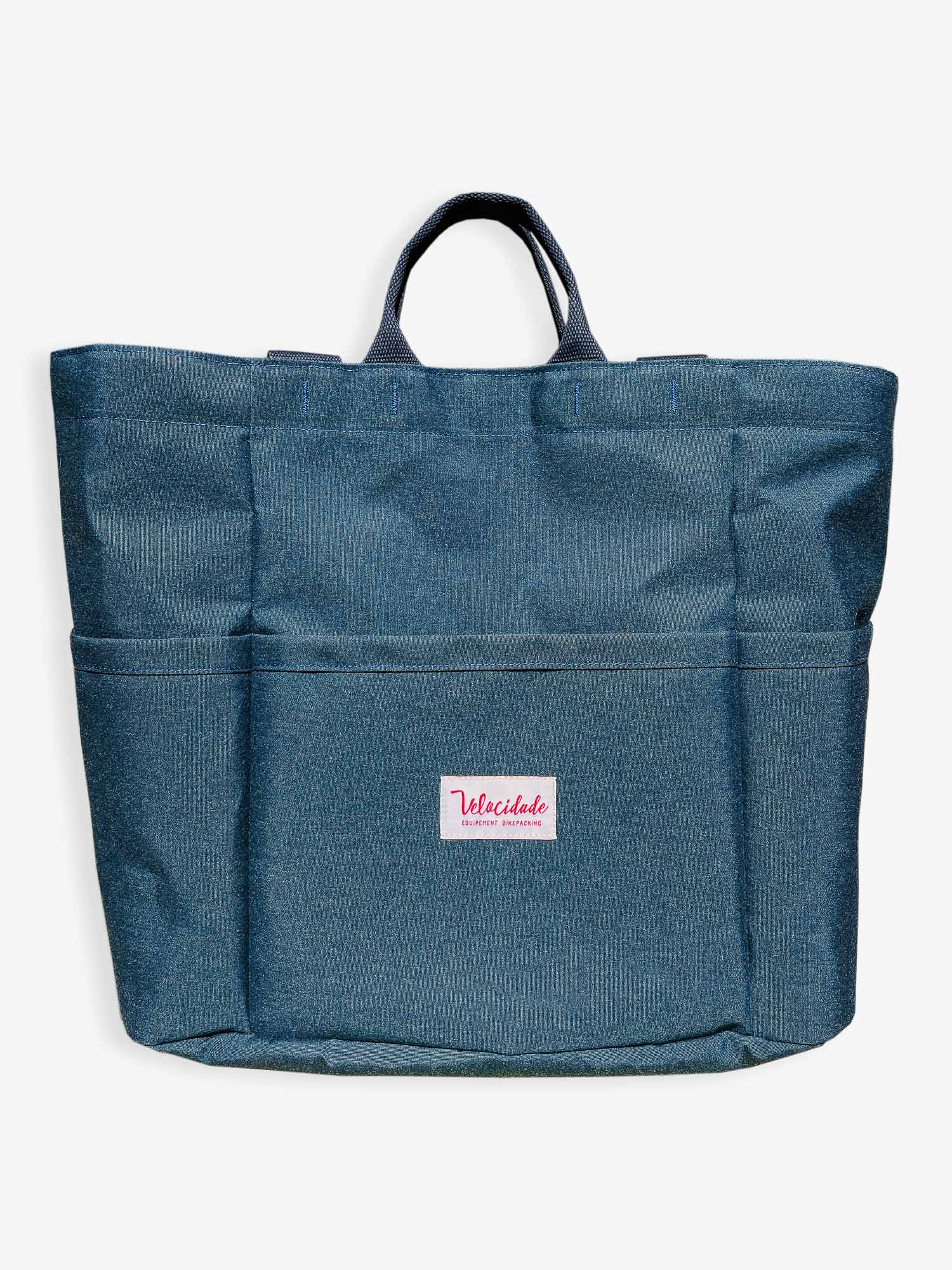 Atelier Velocidade Cabas XXL tote bag marine toile France