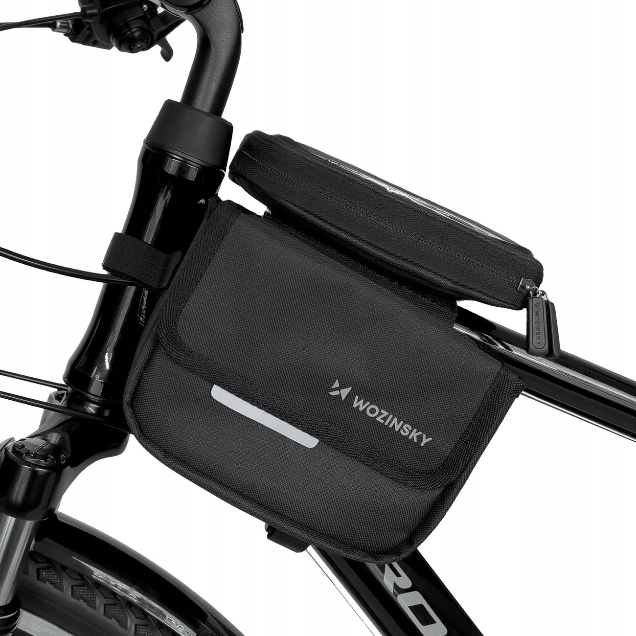 Wozinsky Sacoche de Cadre Vélo Étanche 1,5 L Noir