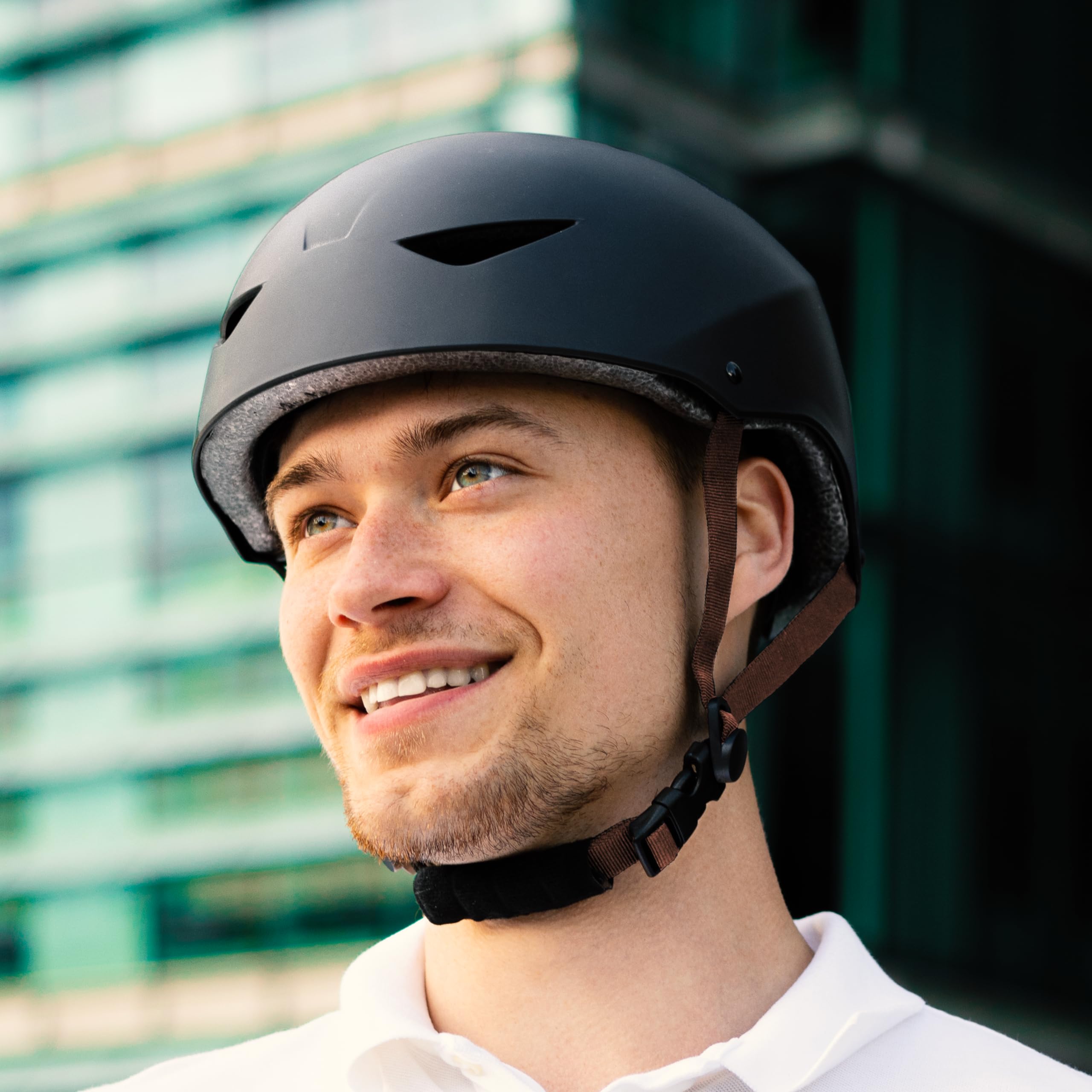 CASR Classic Casque Vélo Bol Noir Urbain Réglable Certifié EPI