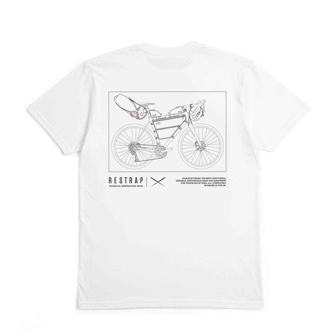 Restrap Bikepacking T-Shirt t-shirt vélo noir coton