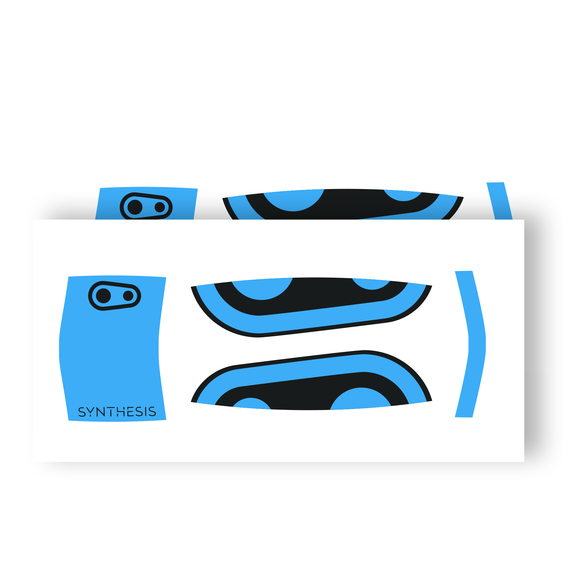 Crankbrothers Synthesis kit stickers roue avant bleu vinyle