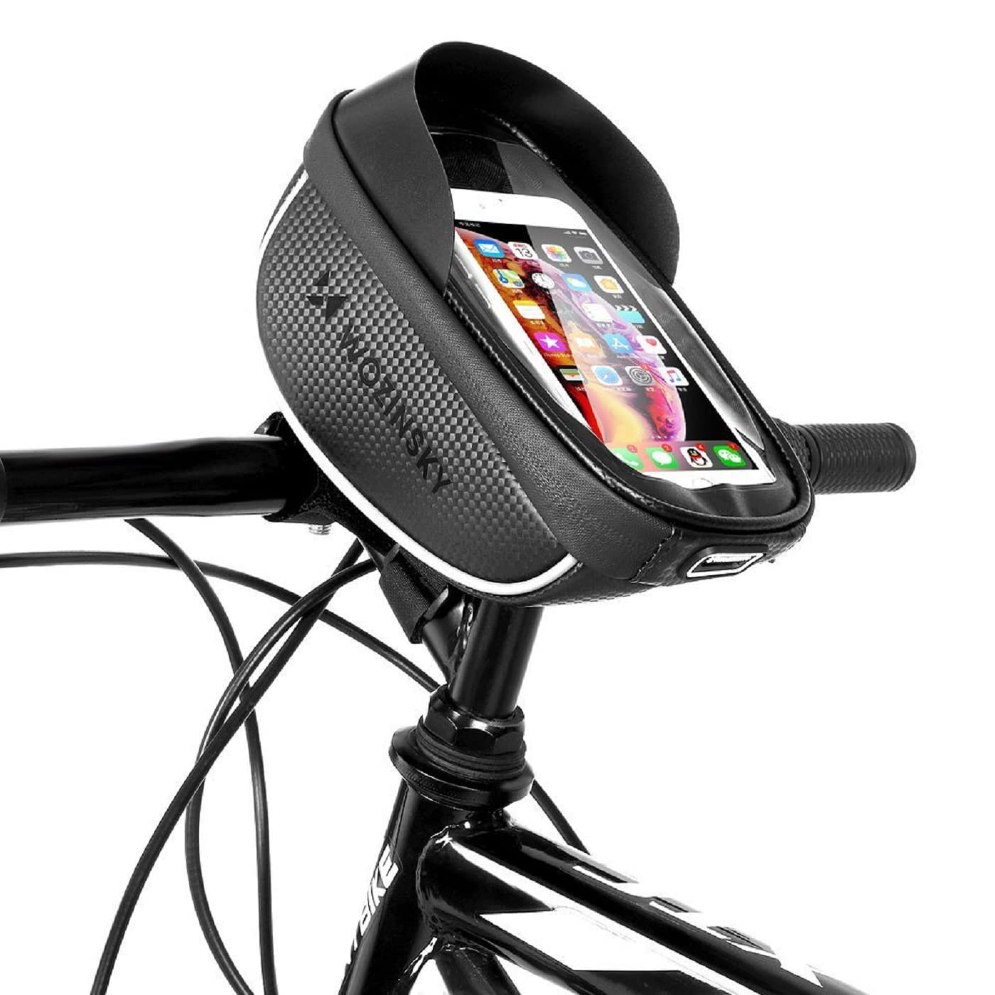 Wozinsky Sacs de guidon sacoche vélo étanche 1 L smartphone