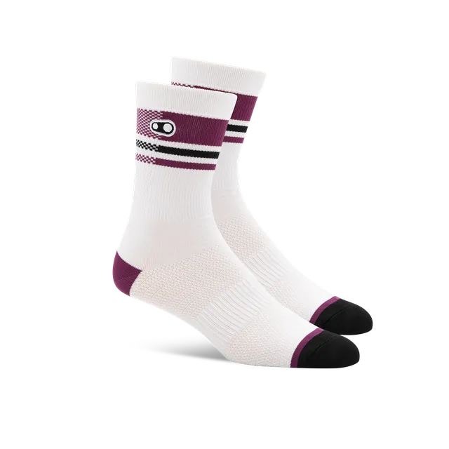 Crankbrothers Icon chaussettes vélo blanc violet L/XL