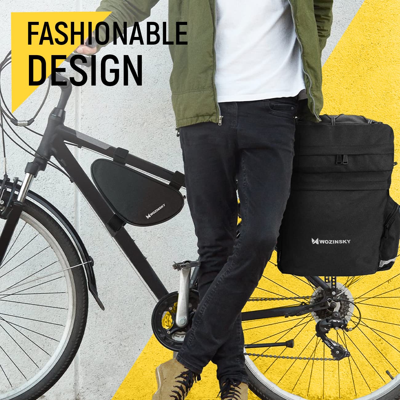 Wozinsky WBB11BK Sacoche Cadre Vélo 1,5L Noir