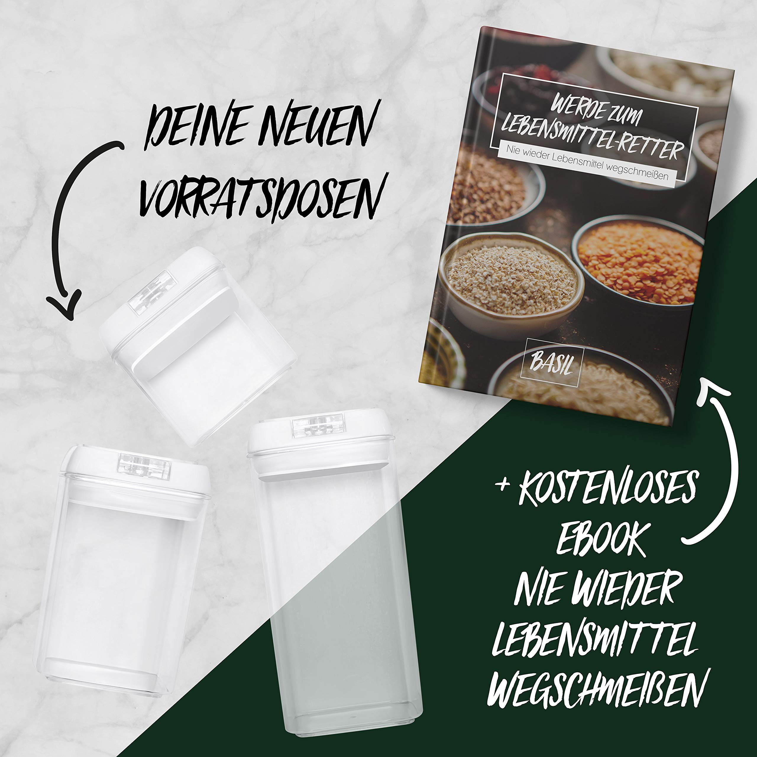 Basil Food Storage Boîte Conservation Lot 4 Sous Vide Transparent