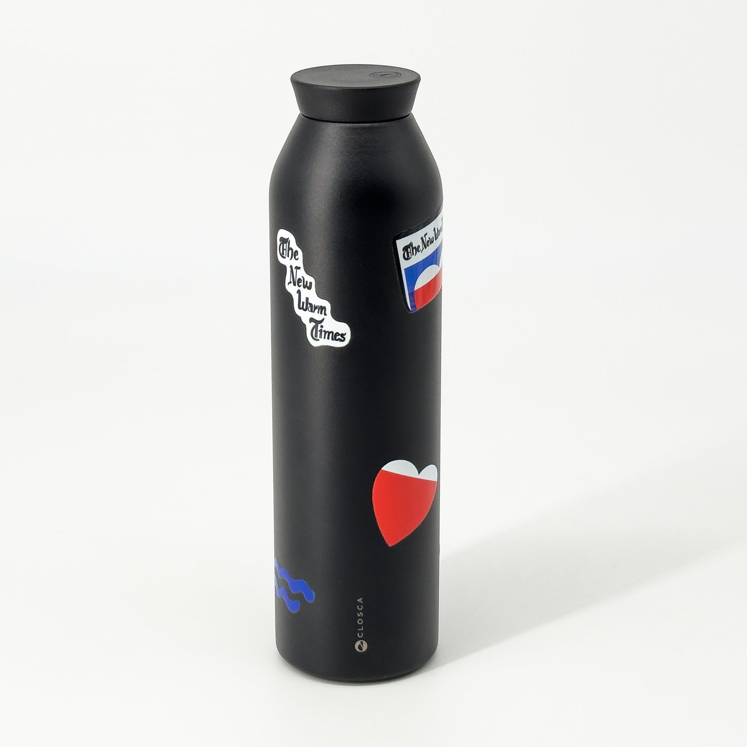 Closca Warm Times Black gourde isotherme 600 ml stickers